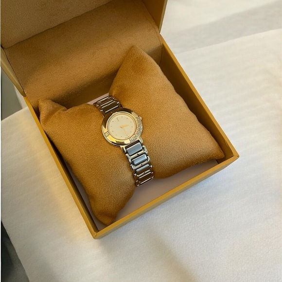 Yves Saint Laurent Two-Tone Gold and Silver Bracelet Watch - Picture 6 of 17